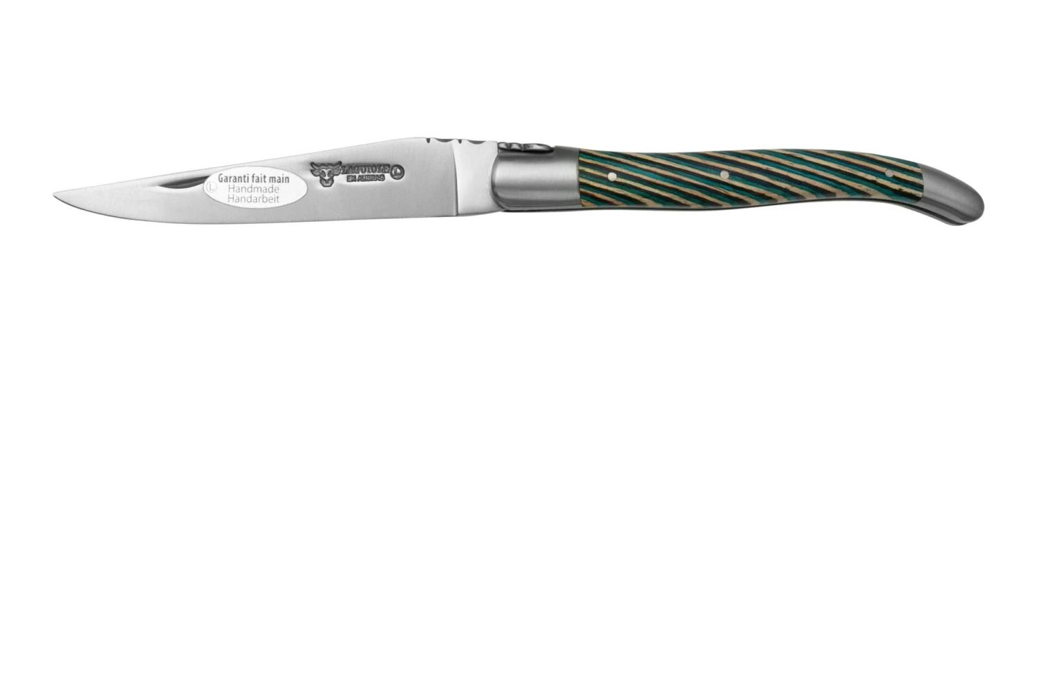 Laguiole En Aubrac Samba Turquoise L0212SATIF Bois De Samba Turquoise, Mat, Couteau De Poche Laguiole, 12 Cm 3 Laguiole En Aubrac Samba Turquoise L0212SATIF Bois De Samba Turquoise, Mat, Couteau De Poche Laguiole, 12 Cm