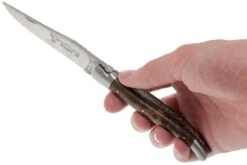 Laguiole En Aubrac 12cm Doubles Platines, Loupe De Noyer, L0712LYI-FSB1 -Couteaux Prestige Magasin AUL0712LYI FSB1 07 laguiole en aubrac aul0712lyi fsb1 07