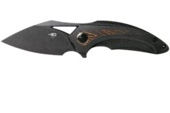 Bestech Nuke BT2107E Black Titanium, Black Orange G10, Black Couteau De Poche, Kombou Design
