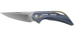 Bestech Vigil BT2201B Blue Blasted Titanium, Satin Couteau De Poche, Kombou Design