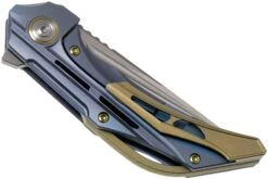 Bestech Vigil BT2201B Blue Blasted Titanium, Satin Couteau De Poche, Kombou Design -Couteaux Prestige Magasin BHBT2201B 04 bestech