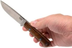 Bark River Bravo Necker II CPM 154CM, Desert Ironwood, Brown Sheath -Couteaux Prestige Magasin BRK07 002DIW2 06 bark river brk07 002diw2 06