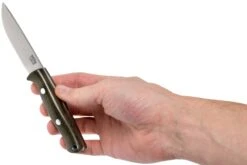 Bark River Bravo EDC CPM 154 Green Canvas Micarta, Rampless -Couteaux Prestige Magasin BRK07 054GNC RS 06 bark river