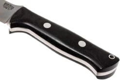 Bark River Bravo 1 CPM 3V, Black Canvas Micarta, Brown Sheath -Couteaux Prestige Magasin BRK07 114BRKC 04 bark river brk07 114brkc 04