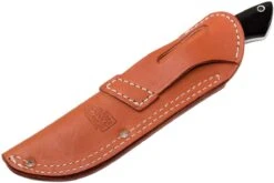 Bark River Kalahari Hunter A2, Black Canvas Micarta, Brown Sheath -Couteaux Prestige Magasin BRK12 112BRKC 08 bark river brk12 112brkc 08