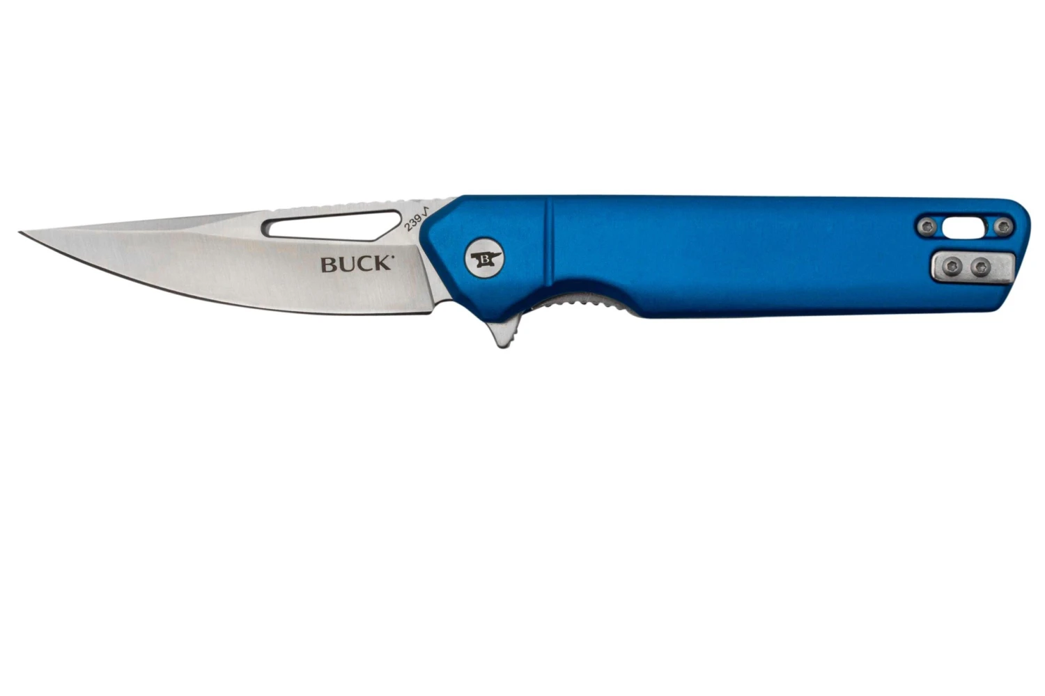 Buck Infusion Drop Point 0239BLS Blue Aluminum, Couteau De Poche 3 Buck Infusion Drop Point 0239BLS Blue Aluminum, Couteau De Poche