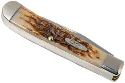 Case Trapper Amber Jigged Bone, 00164, 6254 SS Couteau De Poche -Couteaux Prestige Magasin CE164 05 case ce164 05