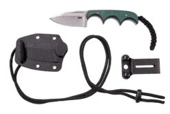 CRKT Minimalist Spear Point, Green Black, Couteau De Cou, Alan Folts Design -Couteaux Prestige Magasin CK 2396 07 crkt