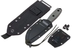 ESEE Model 3 Black Blade, Grey Handle 3P-MB-B Avec étui + Clip Et MOLLE-back -Couteaux Prestige Magasin EE ESEE 3P MB B 08 esee knives model 3 ee esee 3p mb b 08