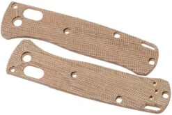 Flytanium Benchmade Mini-Bugout Scales Crossfade, Natural Canvas Micarta