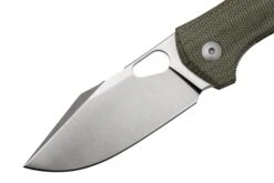 GiantMouse ACE Atelier, Elmax, Green Canvas Micarta Couteau De Poche -Couteaux Prestige Magasin GMATELIER GRN CANVAS 03 giantmouse