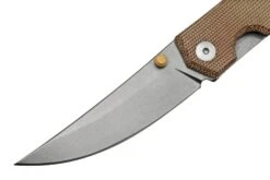GiantMouse ACE Clyde Natural Canvas Micarta, Brass, Couteau De Poche, Ansø En Voxnaes Design -Couteaux Prestige Magasin GMCLYDE NAT MICARTA 03 giantmouse