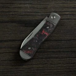Jack Wolf K9 Jack, Red Dark Matter Fat Carbon K9-01-DMR Couteau De Poche Slipjoint -Couteaux Prestige Magasin JW K9 01 DMR 02 jackwolf