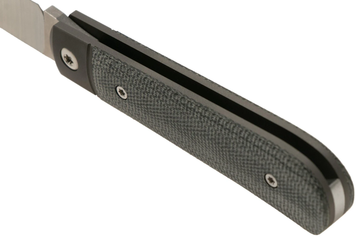 Jack Wolf Laid Back Jack, Black Canvas Micarta LAIDB-01-BLK Couteau De Poche Slipjoint 6 Jack Wolf Laid Back Jack, Black Canvas Micarta LAIDB-01-BLK Couteau De Poche Slipjoint – Image 4