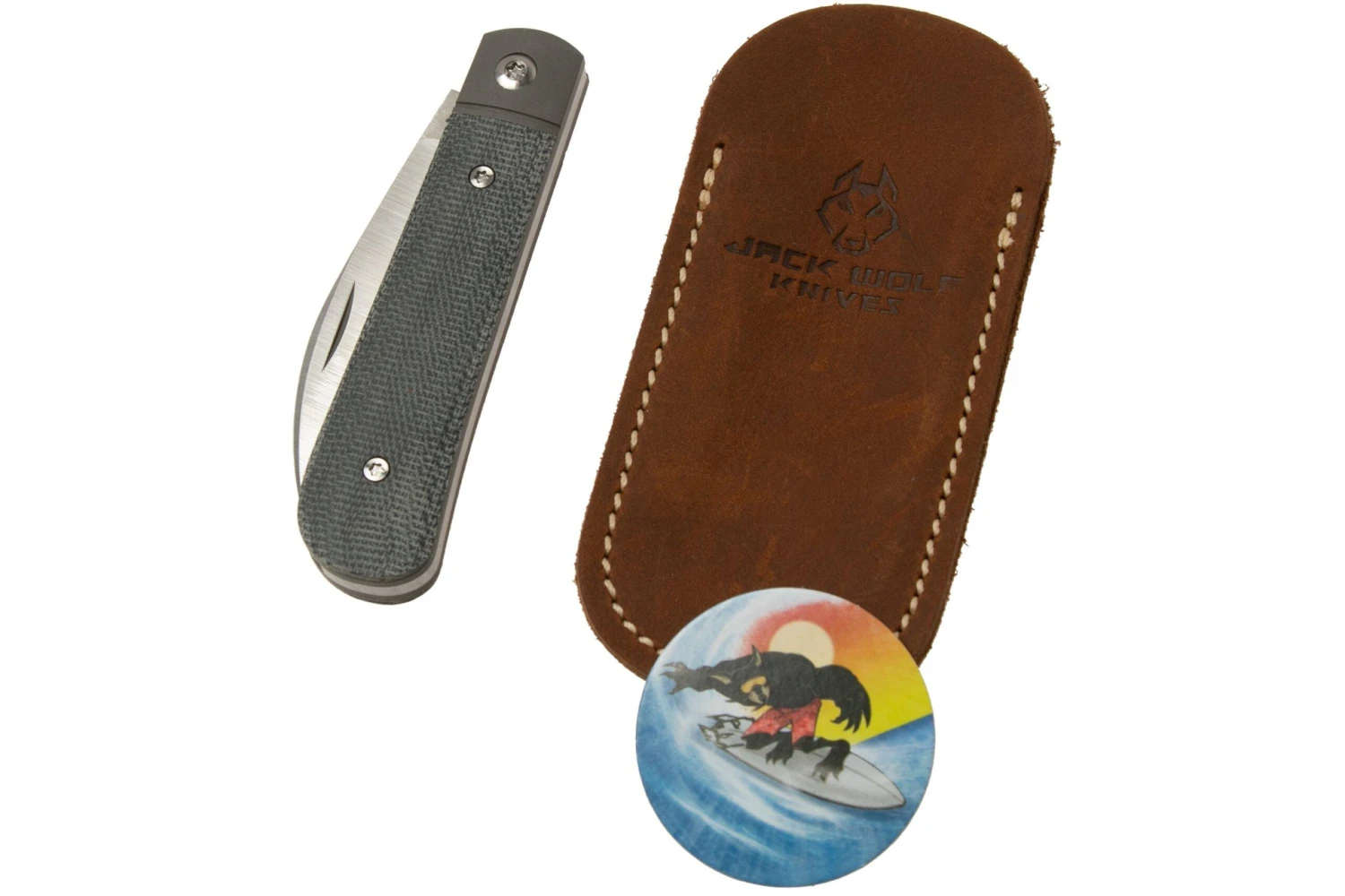 Jack Wolf Laid Back Jack, Black Canvas Micarta LAIDB-01-BLK Couteau De Poche Slipjoint 9 Jack Wolf Laid Back Jack, Black Canvas Micarta LAIDB-01-BLK Couteau De Poche Slipjoint – Image 7