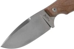 LionSteel H2 Drop Point CVN Natural Canvas Micarta Couteau Fixe, Tommaso Rumici Design -Couteaux Prestige Magasin LI H2 CVN 03 lionsteel