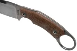LionSteel H2 Drop Point CVN Natural Canvas Micarta Couteau Fixe, Tommaso Rumici Design -Couteaux Prestige Magasin LI H2 CVN 05 lionsteel