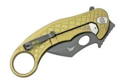LionSteel L.E.One LE1-A-GB MagnaCut, Black, Green Aluminium, Couteau De Poche Karambit -Couteaux Prestige Magasin LI LE1 A GB 05 lionsteel