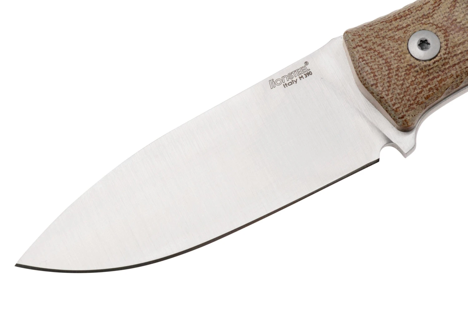 LionSteel M4-CVN M390, Natural Canvas Micarta 5 LionSteel M4-CVN M390, Natural Canvas Micarta – Image 3