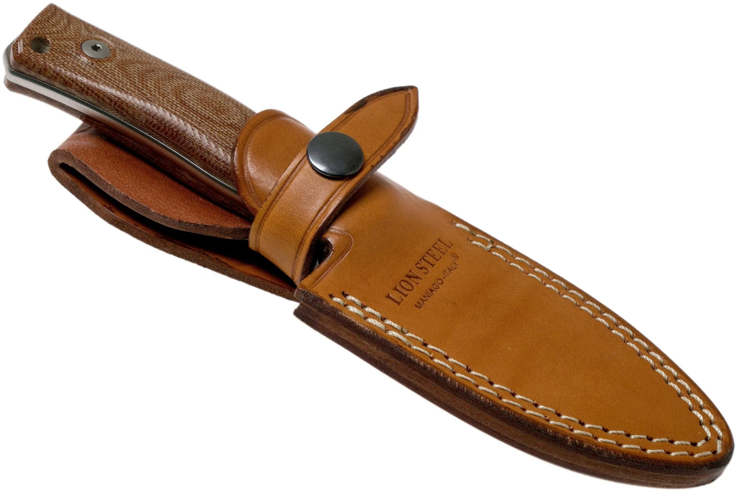 LionSteel M4-CVN M390, Natural Canvas Micarta 9 LionSteel M4-CVN M390, Natural Canvas Micarta – Image 7