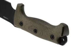 LionSteel M7B CVG Black, Green Canvas Micarta Couteau Fixe, Molletta Design -Couteaux Prestige Magasin LI M7B CVG 04 lionsteel