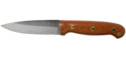 LT Wright GNS Saber Grind, O1, Polished Natural Micarta, Leather Sheath, Couteau De Bushcraft
