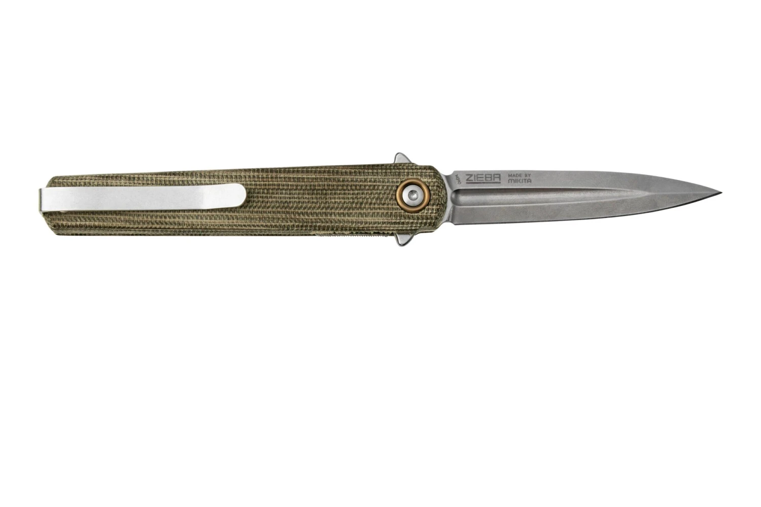 MKM Flame Light FL02L-GC Dagger, Green Micarta, Couteau De Poche 4 MKM Flame Light FL02L-GC Dagger, Green Micarta, Couteau De Poche – Image 2