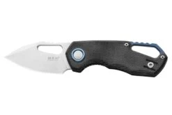 MKM Isonzo FX03M-3BC Clippoint M390, Black Canvas Micarta, Couteau De Poche, Jesper Voxnaes Design