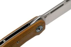 MKM Clap LS01-NC Natural Canvas Micarta Couteau De Poche, Bob Terzuola Design -Couteaux Prestige Magasin MMK LS01 NC 06 mkm knives