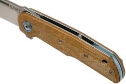 MKM Clap LS01-NC Natural Canvas Micarta Couteau De Poche, Bob Terzuola Design -Couteaux Prestige Magasin MMK LS01 NC 07 mkm knives