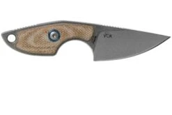 MKM Mikro 1 Drop, Stonewashed Natural Canvas Micarta Couteau De Cou, Jesper Voxnaes Design -Couteaux Prestige Magasin MMK MR01 NC 02 mkm knives