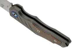 MKM Root RT-NCT Titanium Natural Canvas Micarta Couteau De Poche, Jens Anso Design -Couteaux Prestige Magasin MMK RT NCT 05 mkm knives