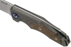 MKM Root RT-NCT Titanium Natural Canvas Micarta Couteau De Poche, Jens Anso Design -Couteaux Prestige Magasin MMK RT NCT 07 mkm knives