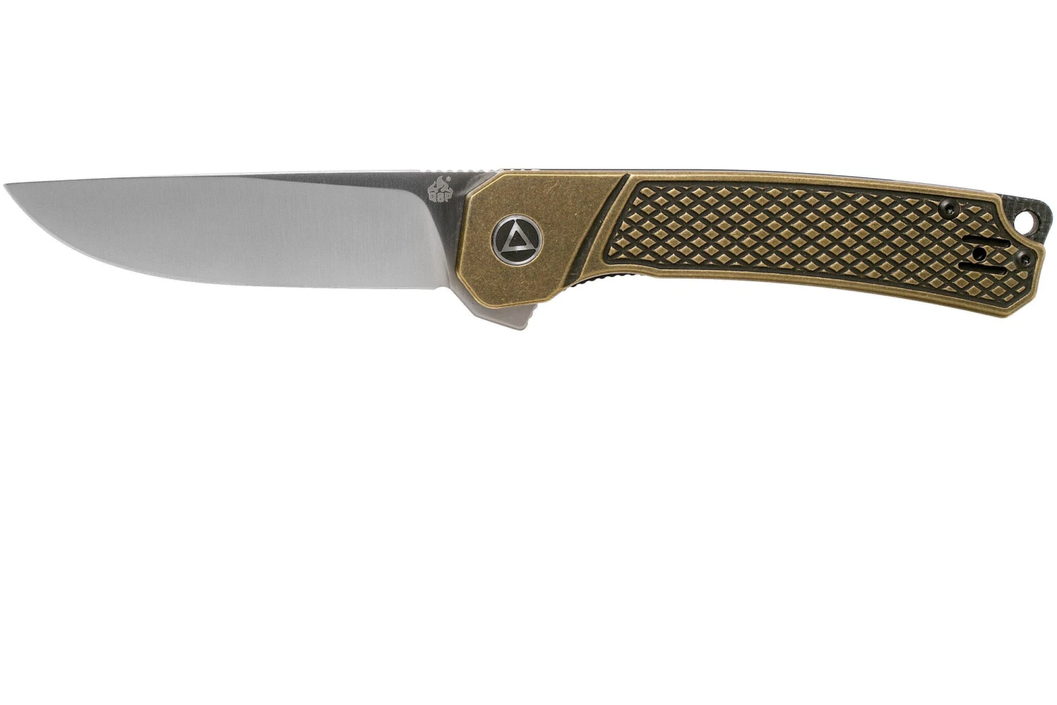 QSP Knife Osprey QS139-D1 Textured Brass, Satin, Couteau De Poche 3 QSP Knife Osprey QS139-D1 Textured Brass, Satin, Couteau De Poche
