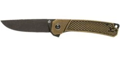 QSP Knife Osprey QS139-D2 Textured Brass, Blackwashed, Couteau De Poche