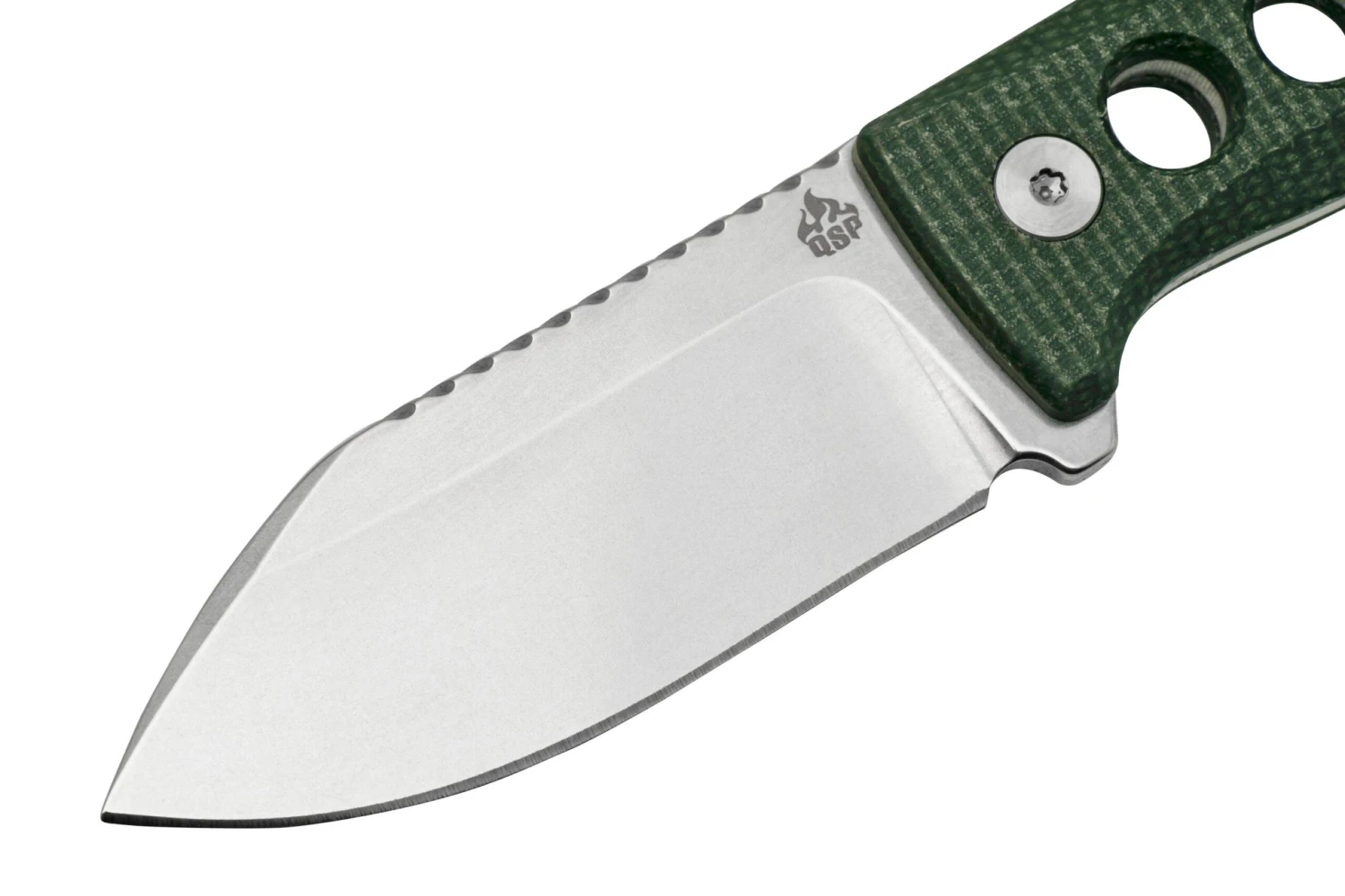 QSP Knife Canary QS141-C1 Stonewashed, Black Green G10, Couteau De Cou 5 QSP Knife Canary QS141-C1 Stonewashed, Black Green G10, Couteau De Cou – Image 3