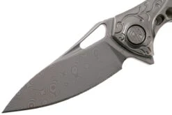 Rike Mini Hummingbird Couteau De Poche Damascus, Stonewashed -Couteaux Prestige Magasin RKMINI SW 03 rike knives mini hummingbird rkmini sw 03