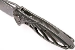 Rike Mini Hummingbird Couteau De Poche Damascus, Stonewashed -Couteaux Prestige Magasin RKMINI SW 07 rike knives mini hummingbird rkmini sw 07