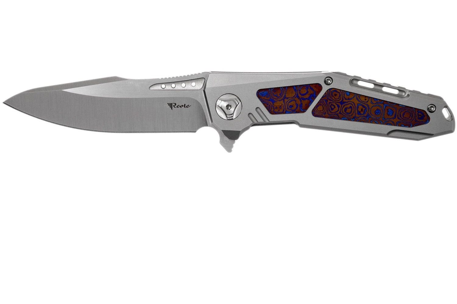 Reate K3 Mokuti Inlay, Droppoint CTS-204P Satin Finish Couteau De Poche 3 Reate K3 Mokuti Inlay, Droppoint CTS-204P Satin Finish Couteau De Poche