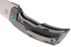 Reate T3000 Marble Carbon Fiber, Green Hardware Couteau De Poche, Tashi Bharucha Design -Couteaux Prestige Magasin RTT3000 CF R 05 reate