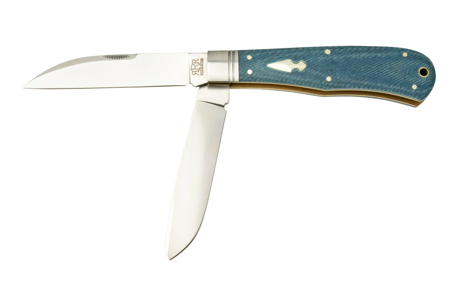 Rough Ryder Reserve Heavy Trapper Denim Micarta, RRR011 Couteau De Poche Slipjoint 3 Rough Ryder Reserve Heavy Trapper Denim Micarta, RRR011 Couteau De Poche Slipjoint