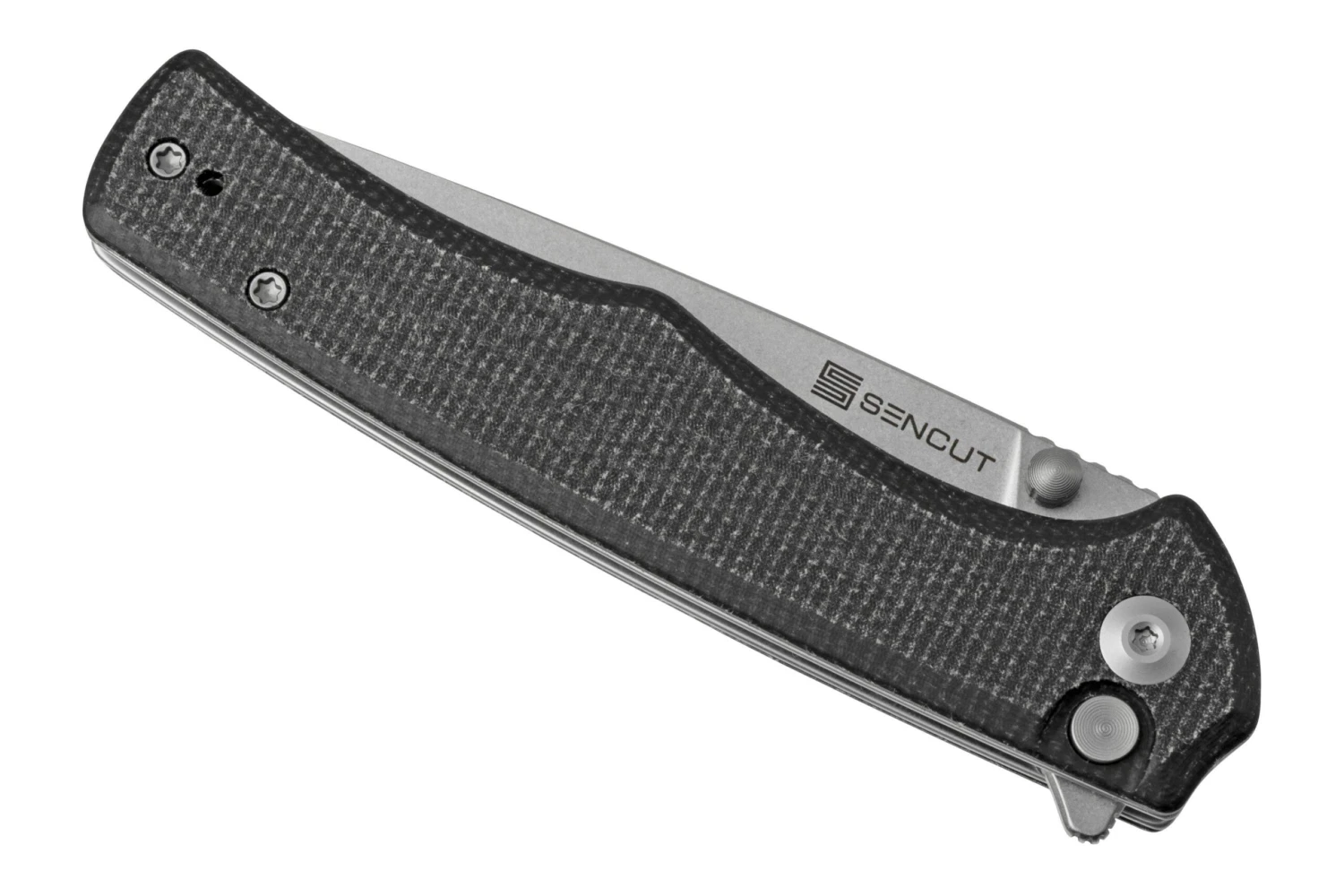 SENCUT Crowley S21012-2 Stonewashed, Black Micarta, Couteau De Poche 8 SENCUT Crowley S21012-2 Stonewashed, Black Micarta, Couteau De Poche – Image 6