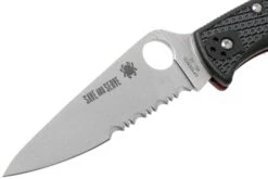 Spyderco Endura 4 Thin Red Line C10FPSBKRD Couteau De Poche Partiellement Dentelé -Couteaux Prestige Magasin SPC10FPSBKRD 03 spyderco