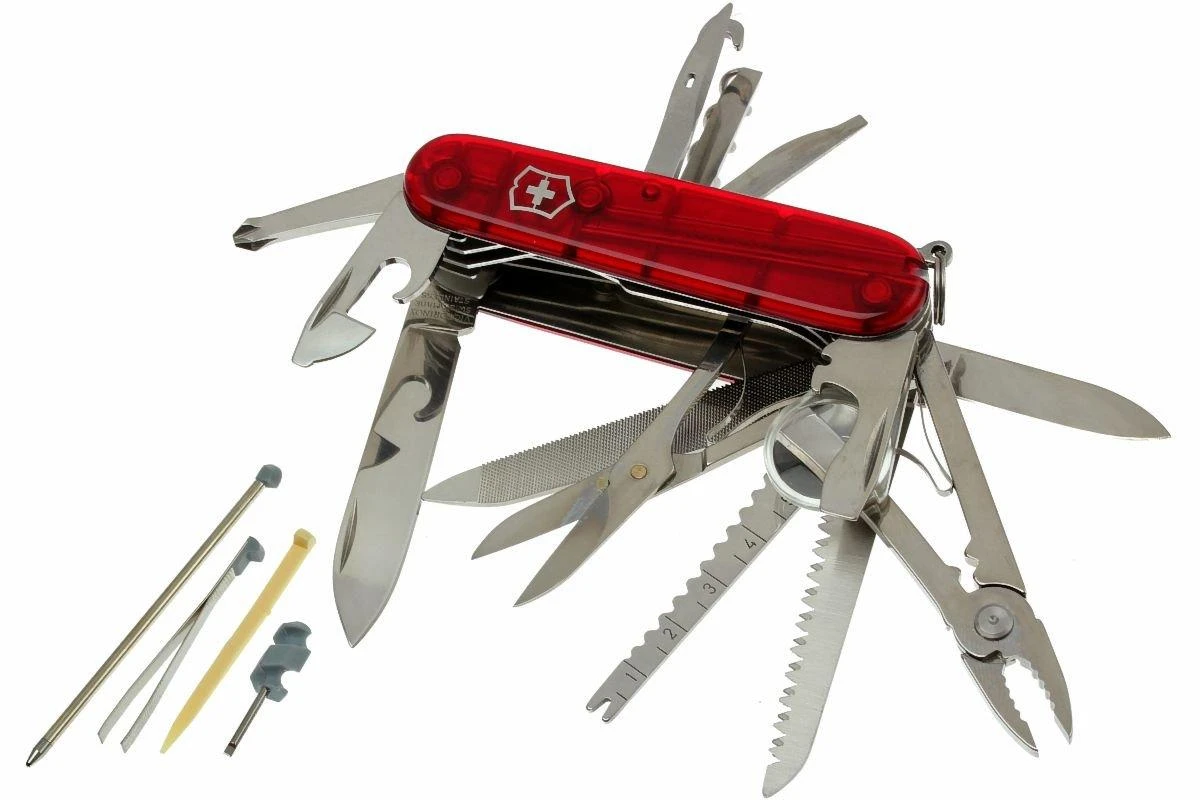 Victorinox SwissChamp Transparent Rouge 1.6795.T Couteau Suisse 3 Victorinox SwissChamp Transparent Rouge 1.6795.T Couteau Suisse