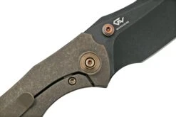 WE Knife High-Fin, WE22005-2, Bronze Titanium, Black CPM-20CV Couteau De Poche -Couteaux Prestige Magasin WKWE22005 2 05 weknife